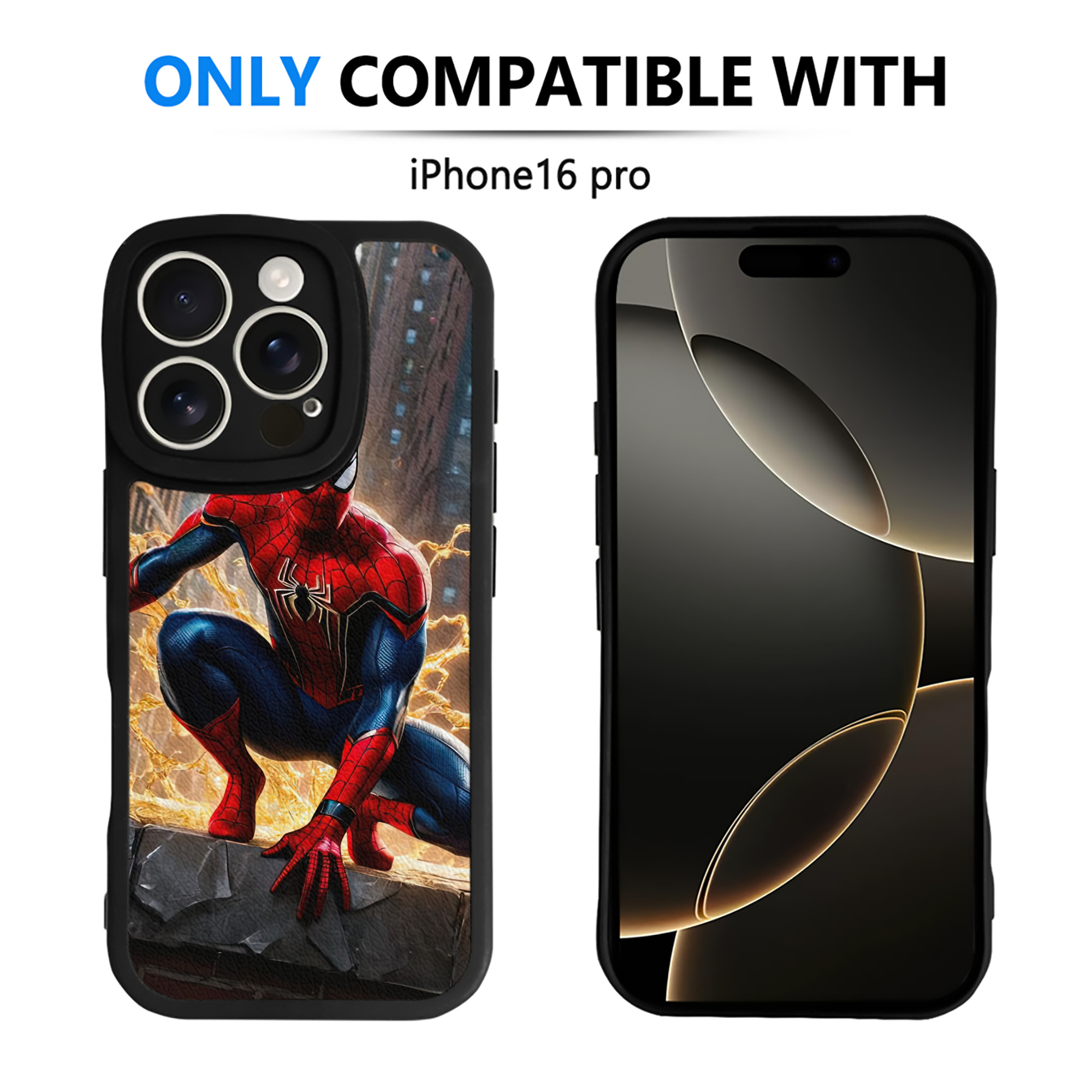 Spider Man スパイダーマン 【iPhone 16シリーズ対応】シリコンスマホケース（レザー調） 材質：シリコン